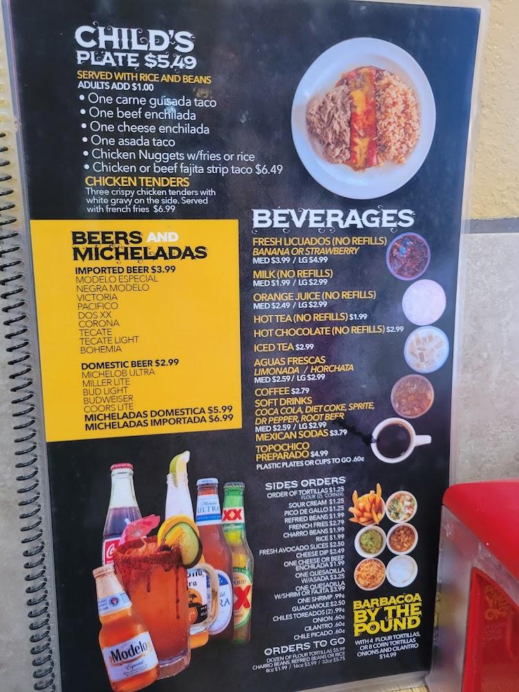 La Tapatia Restaurant Menu image 2