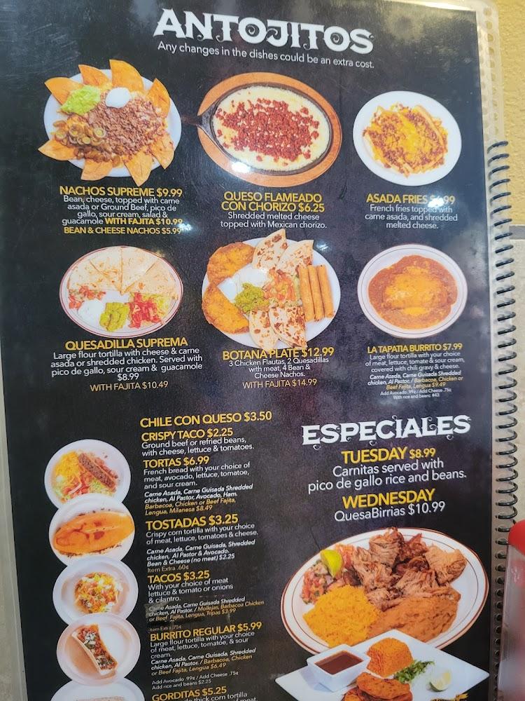 La Tapatia Restaurant Menu image 3